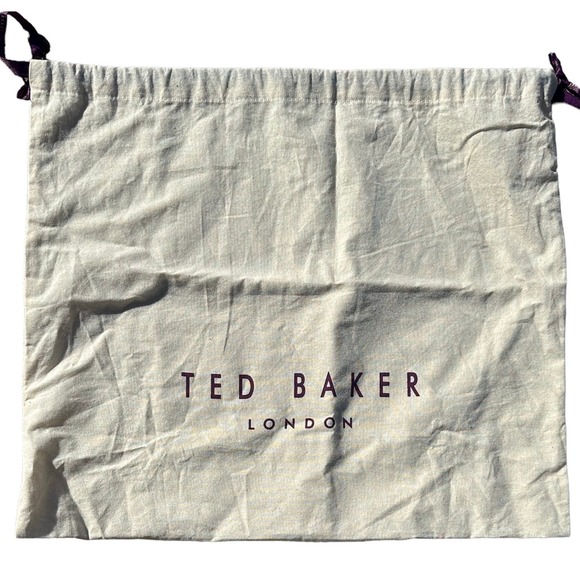 NWT Ted Baker Black Florean Flower Laster Cut Detail Leather & Canvas Tote - Picture 6 of 6